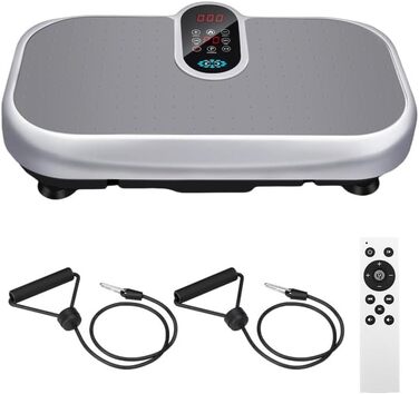 Вібраційна платформа 4D для дому з пультом, стрічками опору, підігрівом та Bluetooth, 150 кг, 120 рівнів