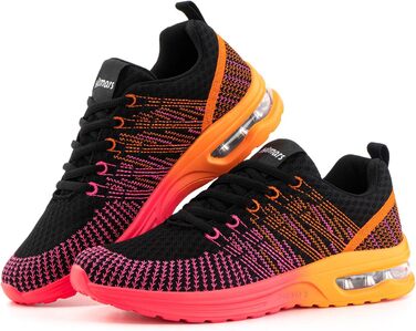 Жіночі кросівки для бігу Hitmars: спортивне взуття з повітряною подушкою, дихаючі, антиковзкі, легкі, для бігу по вулицях, снікерси, для фітнесу, ходьби, розміри EU 36-42 (Помаранчеві, 38 EU)