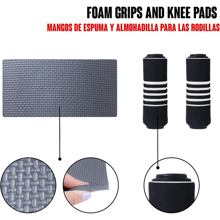 Набір для тренувань Calma Dragon 2 в 1: ролер для пресу та скакалка. Домашній фітнес-зал. Чорний колір