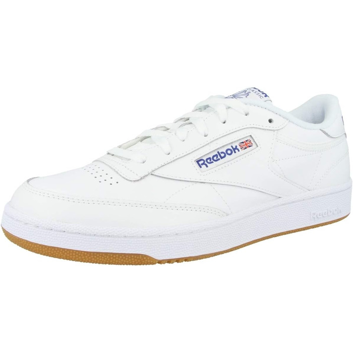 Кросівки Reebok Club C 85 для чоловіків, білі (45 EU, Intense White Royal Gum)