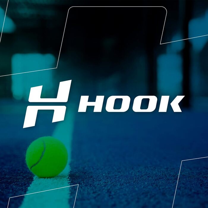 Падель ракетка Hook Platinum White Art для унісекс, 355/365 г, 100% карбон, контроль, EVA, середній баланс, Sand-Touch, кругла