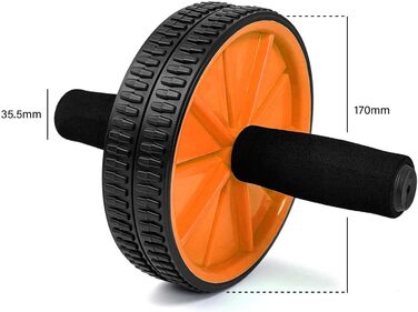 Колесо для пресу OcioDual з ручкою, тренажер для дому, AB Wheel (Помаранчевий)