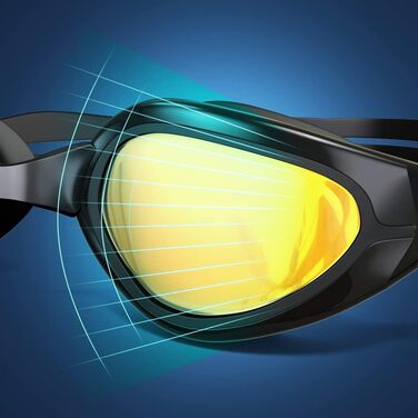 Окуляри для плавання eECO-FLYING з антифогом та UV-захистом, для дорослих, жінок і чоловіків, герметичні, з широким оглядом, з кліпсою для носа і берушами, білі