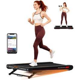 Ходувальний килимок Schwingungen з додатком, бігова доріжка для дому 6 км/год, ходувальний килимок для офісу та дому з пультом дистанційного керування (сірий)