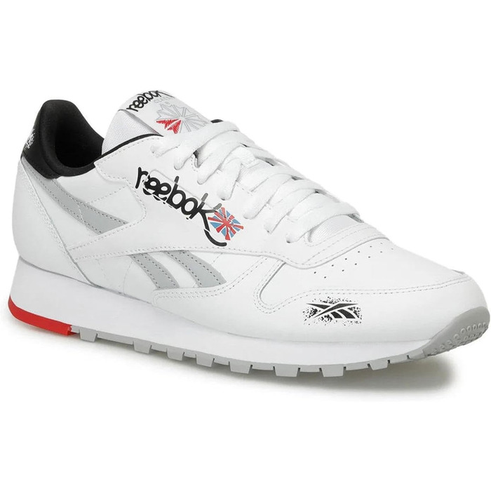 Кросівки Reebok Classic Leather Unisex, біло-чорно-червоні (36 EU)