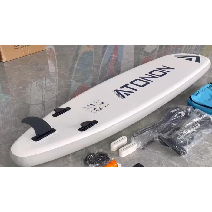 Надувний SUP (Stand Up Paddle Board) ATONON GREEN з аксесуарами | Для початківців, підлітків та дорослих | Широкий, з антиковзким покриттям та нижніми плавниками для контролю в серфінгу