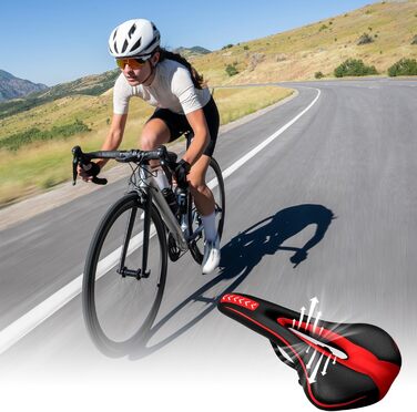 Зручний чоловічий велосипедний сідло з гелевою подушкою: ергономічний дизайн для комфортної їзди на будь-якому велосипеді (Rennrad, MTB, Trekking Bike)