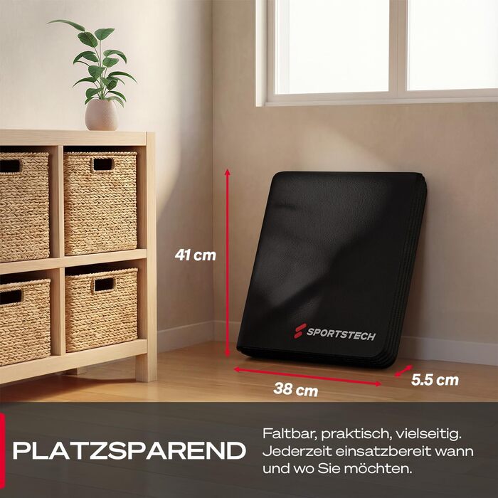 Складаний килимок для захисту підлоги під бігову доріжку Walking Pad Sportstech BS300, водонепроникний та шумопоглищаючий, 160×74 см, товщина 6 мм, для домашнього спортзалу