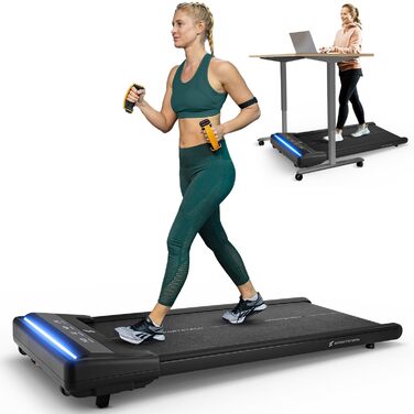 Біговий доріжка Sportstech Walking Pad для дому та офісу, ручна нахилена поверхня, компактний, тихий, LED, з пультом ДУ, сумісний з додатком, sWalk Lite/sWalk Lite Plus