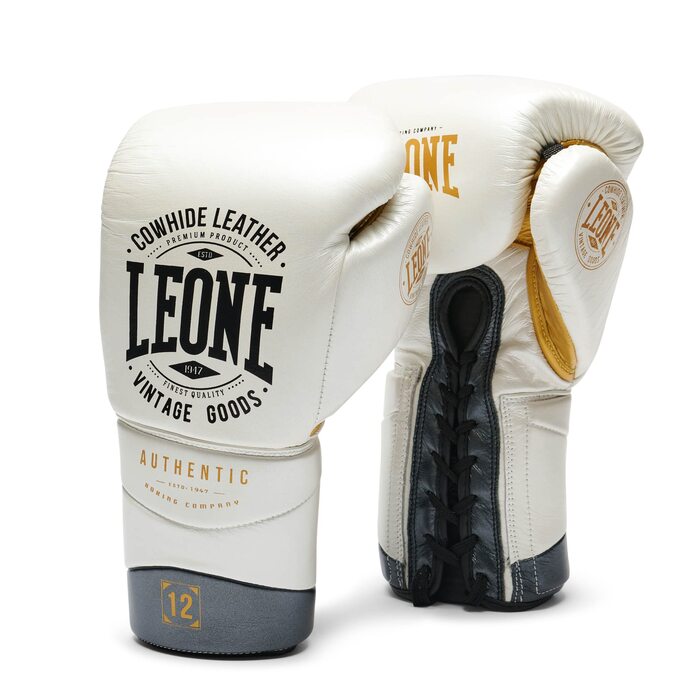 Боксерські рукавички Leone 1947 Authentic 2 Білі, 18 унцій - Професійні для тренувань та спарингів
