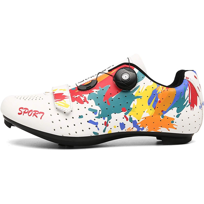 Велотуфлі Radsport для чоловіків та жінок: гоночні, MTB, SPD, антиковзаючі, дихаючі, розмір 39, вузька колодка, білі