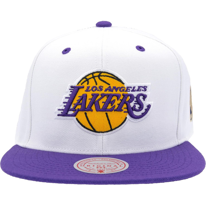 Кепка Mitchell & Ness NBA Lakers Snapback універсального розміру (біло-фіолетова)
