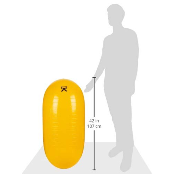 Гімнастичний ролик-подушка Cando Pill Ball, жовтий, 40×90 см — моторика, фітнес, реабілітація