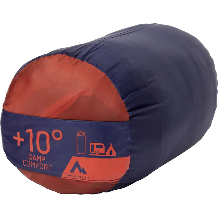 Спальний мішок McKinley Camp Comfort II 10°C червоно-синій 195L для кемпінгу