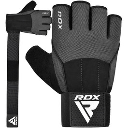 Рукавички для фітнесу RDX Fitness з підтримкою зап'ястя та антиковзким покриттям, 38 см (15 дюймів), для тренувань, важкої атлетики, пауерліфтингу - чоловічі та жіночі