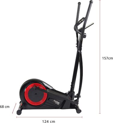 Еліптичний тренажер Care Fitness CE-665 з моторизованим регулюванням опору - 21 програма тренувань, 20 кг маховик, 24 рівні опору
