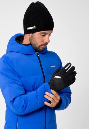 Reusch Baldo R-TEX XT зимові унісекс рукавички для сноуборду та лиж, вітрозахисні, водонепроникні, дихаючі, теплі, чорні-білі, розмір 10