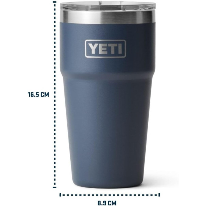 Термокружка YETI Rambler 20 oz (591 ml) з кришкою MagSlider, нержавіюча сталь, вакуумна ізоляція