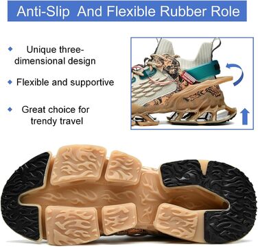 Чоловічі бігові кросівки для вулиці: легкі, зручні, дихаючі, з антиковзкою підошвою. Ідеальні для спорту, фітнесу, джогінгу. Білий колір (41.5 EU, світло-коричневий)