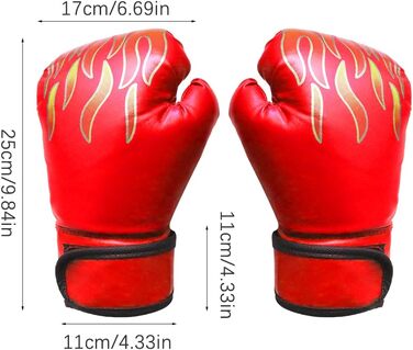 Боксерські рукавички для дітей 3-12 років, 6 oz, червоні. Боксерські рукавички для спарингу, PU, 6 oz