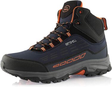Черевики для ходьби жіночі та чоловічі, зимові, водонепроникні (36 EU, темно-синій, помаранчевий)