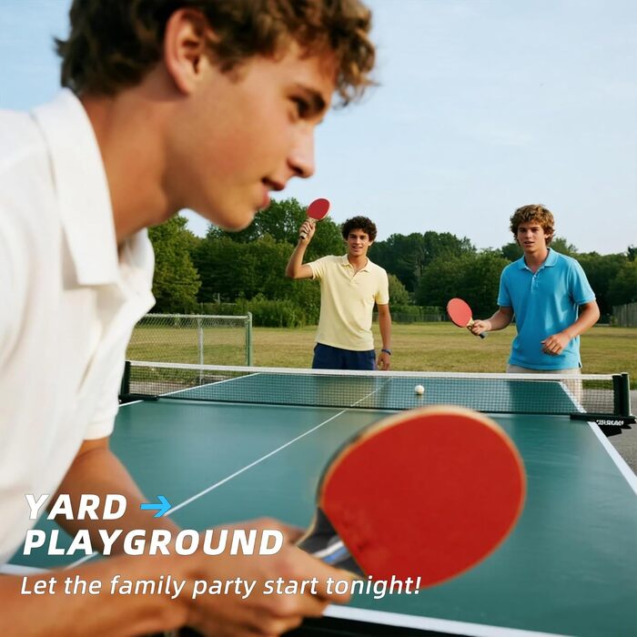 Набір для гри в настільний теніс: 2 ракетки та 3 м'ячі (BLUE)