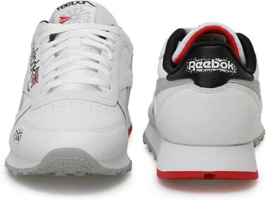 Кросівки Reebok Classic Leather Unisex, біло-чорно-червоні (36 EU)