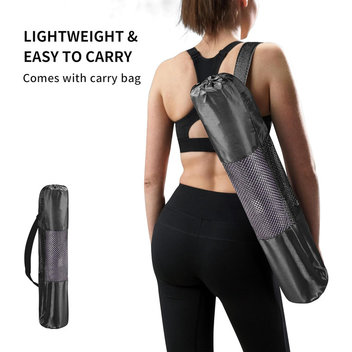 PROIRON Килимок для йоги з неслизькою поверхнею, розмітка для тренувань. Підходить для йоги, фітнесу та спорту. Килимок для йоги та тренувань (фіолетовий)