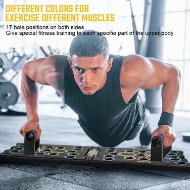 Флінтронік Тримачі для віджимань, дошка для віджимань, складані, портативні, багатофункціональні, для тренувань всього тіла, 24 в 1