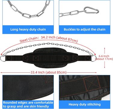 Регульований тренувальний ремінь для віджимань з ланцюгом, підтримка спини та талії, захист від травм, фітнес-ремень для силових тренувань