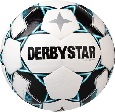 Футбольний м'яч Derbystar Brillant TT DB, розмір 5, біло-синьо-чорний, для дорослих