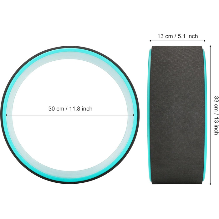 Килимок для йоги Exerz Yoga Rad 33x14 см, чорний - для пілатесу та розтяжки