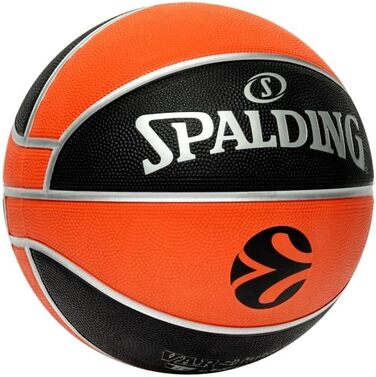 Баскетбольний м'яч Spalding Euroleague Varsity TF-150 розмір 7, чорний/помаранчевий, для дорослих, унісекс