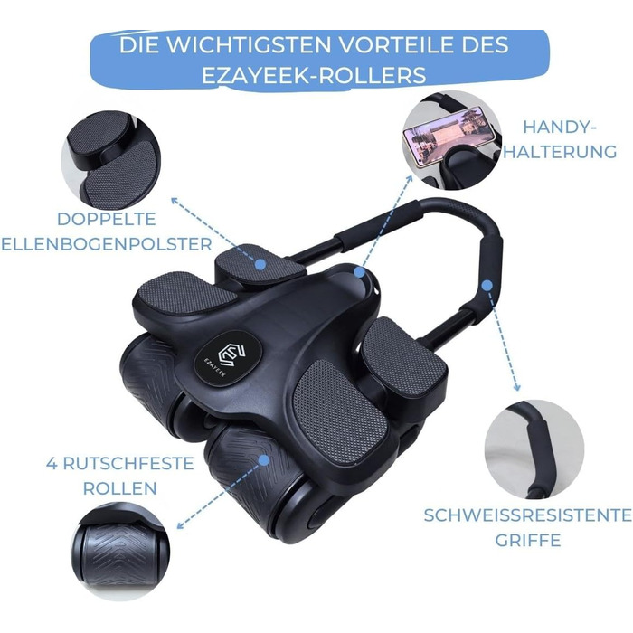 Ролер для пресу (ролер для живота) - тренажер для дому для чоловіків та жінок. Ролер для пресу, фітнес-обладнання для дому.