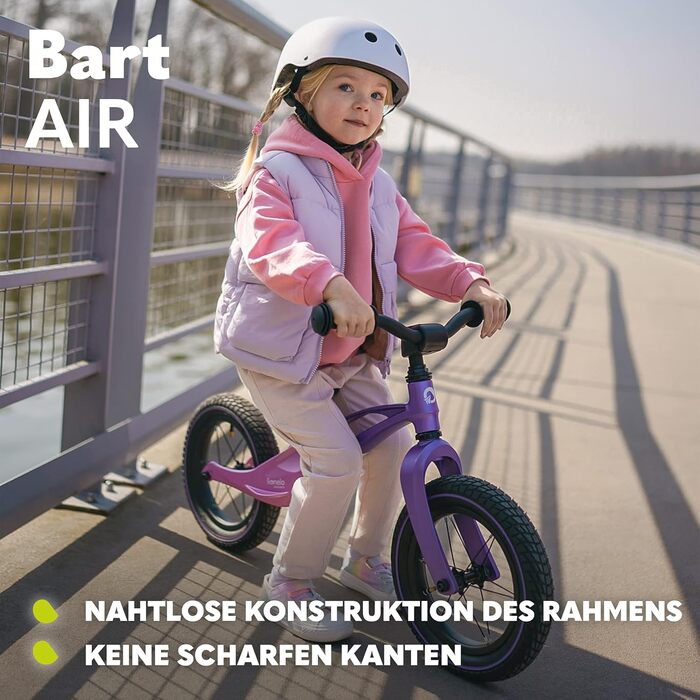 Беговел Lionelo Bart Air (2-30 кг) – легкий магнієвий каркас, регульоване сидіння та кермо, зелений