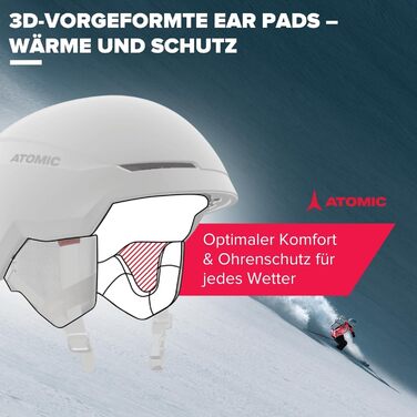 Лижний шолом ATOMIC Savor Visor Stereo з візором, чорний, 55-59 см, максимальна амортизація, активна вентиляція, дзеркальне скло