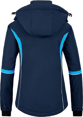 Жіноча куртка Wantdo: непромокаєма, з капюшоном, флісова, для гірськолижного спорту, віндфлейс, для активного відпочинку, зелена (XL, синій)