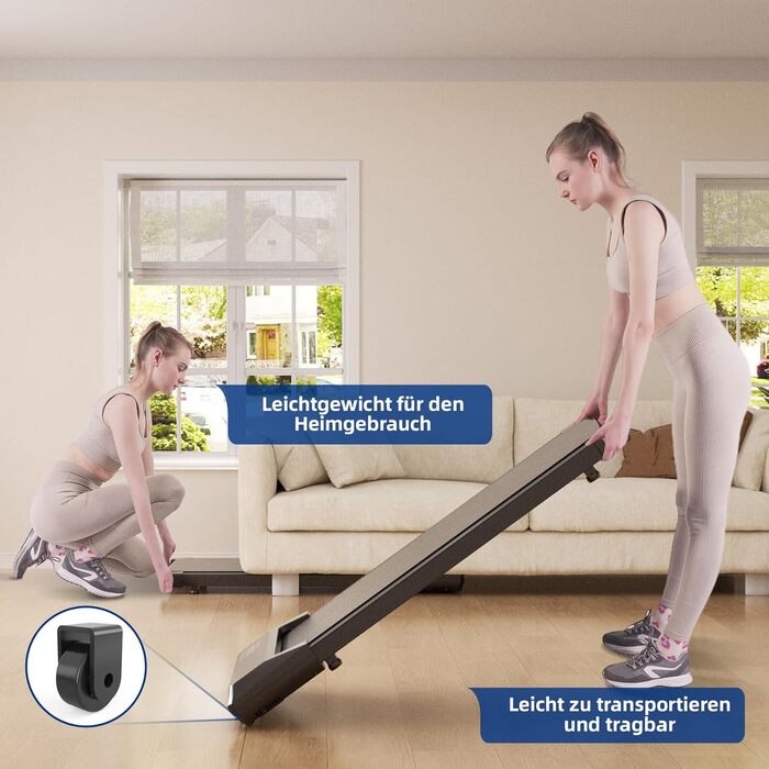 Lacuffy Raceable Walking Pad: Тиха ходунка з LCD-дисплеєм та керуванням через додаток, до 136 кг, для офісу та дому, з крокомером