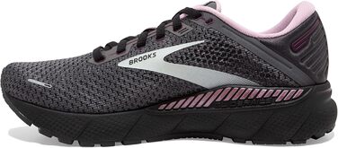 Brooks Adrenaline GTS 22: жіночі бігові кросівки з підтримкою, чорний/блакитний/кораловий, 37.5 EU