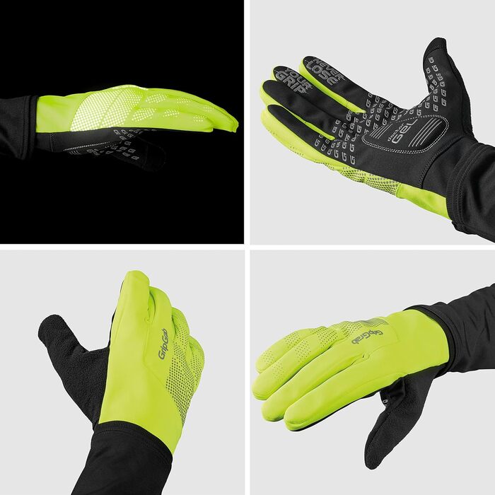 Велосипедні рукавички GripGrab Ride Windproof - жовті, Hi-Vis, осінь/весна, тонкі, з підкладкою