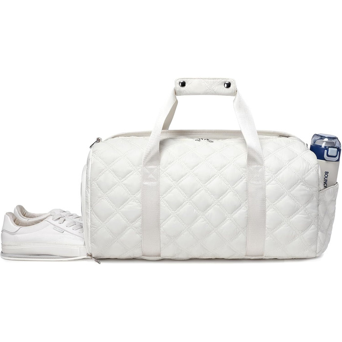 Спортивна сумка для підлітків, з відділеннями для взуття та мокрого одягу, для танців, плавання, подорожей та ночівель (Бежева)