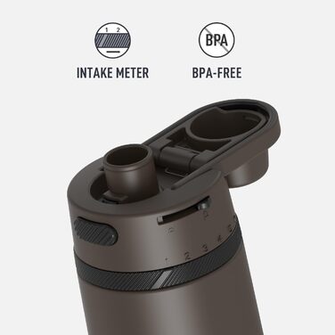 Термос-пляшка THERMOS ALTA, нержавіюча сталь, 680 мл, чорна