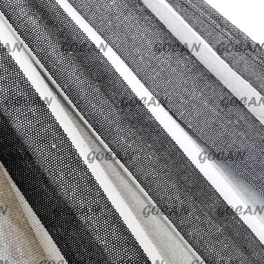 Гаммак GOCAN XXL для 2 осіб, 220x150 см, 330 см, 300 кг, бавовна, для відпочинку на вулиці та в приміщенні, сірий смугастий гамак