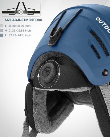 Шолом гірськолижний OutdoorMaster Kelvin II MIPS синій матовий - для чоловіків, жінок та підлітків