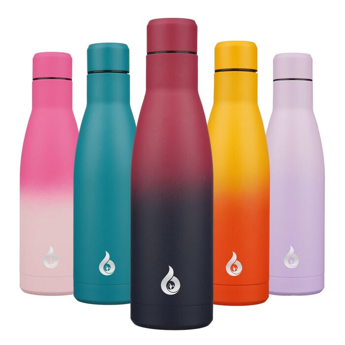 Термос BJPKPK 500 мл з нержавіючої сталі, чорно-червоний, для напоїв, багаторазовий, миється в посудомийній машині