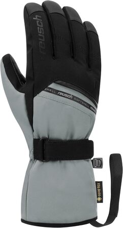 Унісекс лижні рукавички Reusch Morris Gore-Tex, водонепроникні, дихаючі, теплі, чоловічі, розмір 10.5, сірі-чорні