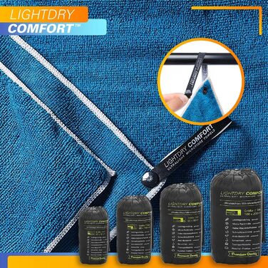 Спортивне рушник LightDry® Original з мікрофібри - для подорожей, басейну та фітнесу. Швидковисихаюче, антибактеріальне рушник (60x30 см, Petrol)