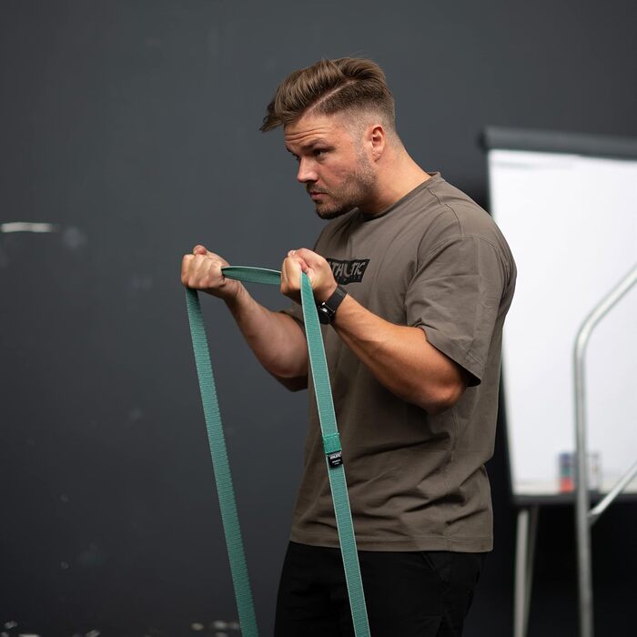 ATHLETIC AESTHETICS Преміум фітнес-стрічки з тканини, набір еспандерів для тренувань, з сумкою та відеокурсом, для підтягувань, для жінок і чоловіків