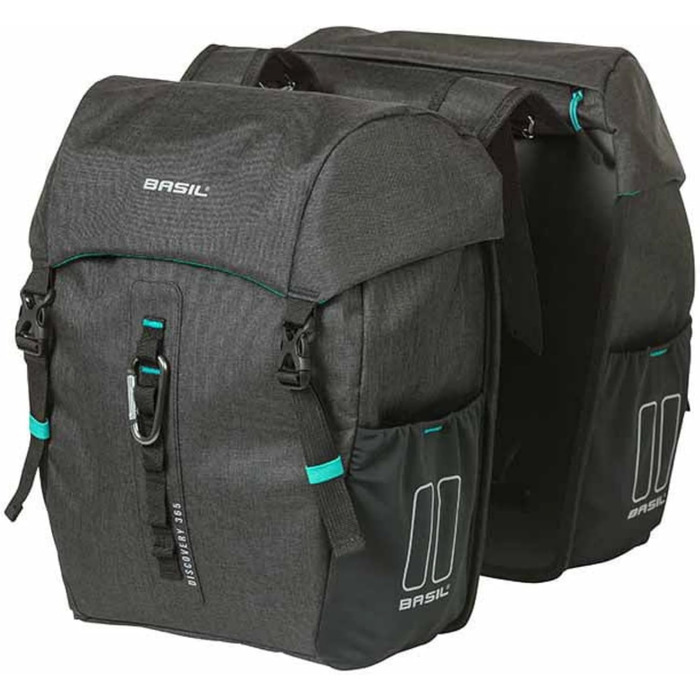 Велосипедна сумка Basil Discovery 365D, подвійна, чорна, 18 л