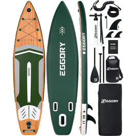 Надувна SUP-дошка EGGORY Summer Fusion 335 см з аксесуарами: весло 2-в-1, сидіння для каяка, кріплення для екшн-камери, рюкзак